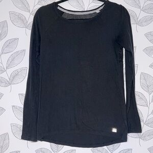 Victoria’s Secret Sport VSX Top S Black Mesh Thumb Holes Long‎ Sleeve Tee